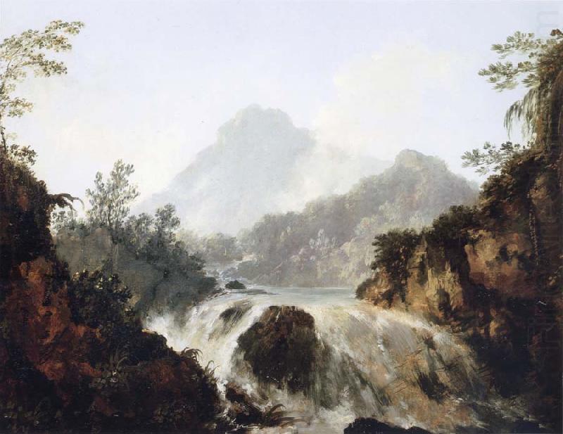 A Cascade in the Tuauru Valley,Tahiti, unknow artist